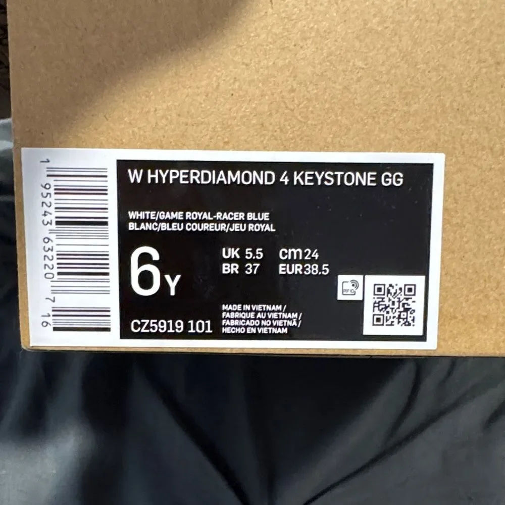 Nike Kids White and Royal Blue Sneakers